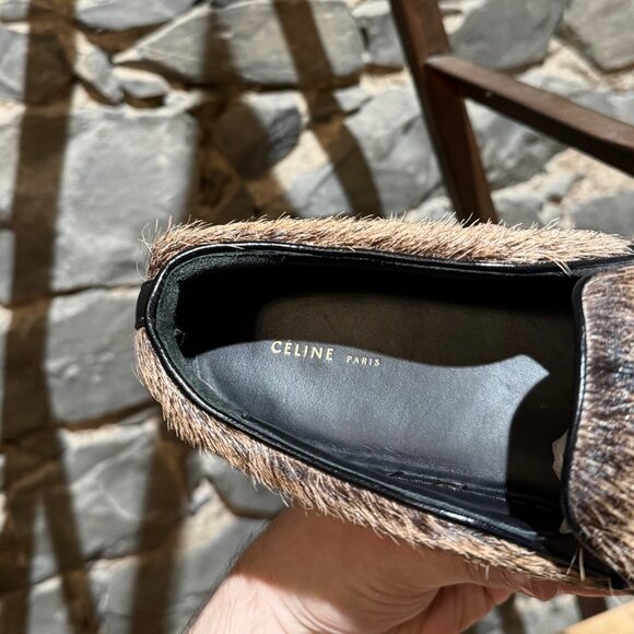Céline 2015 Brown Goat Hair Fur Slip-on Sneakers - Picture 9 of 11